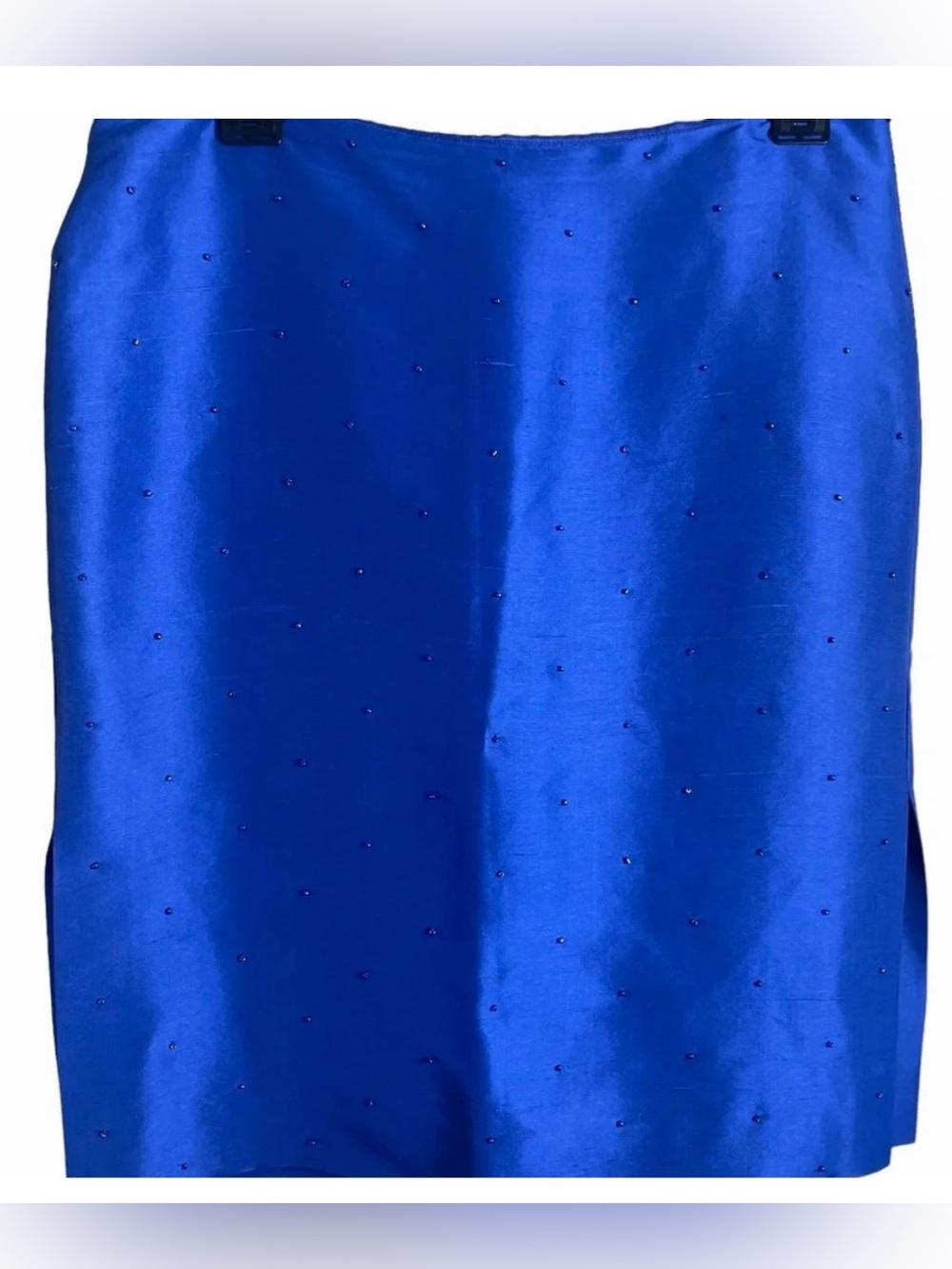 Ralph Lauren Cobalt Blue Beaded Pencil Skirt